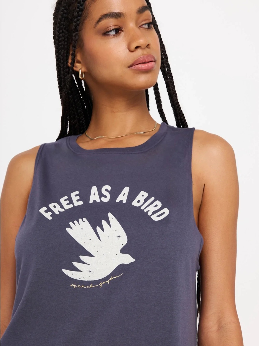 Spiritual Gangster 'Free Dove' Jade Muscle Tank